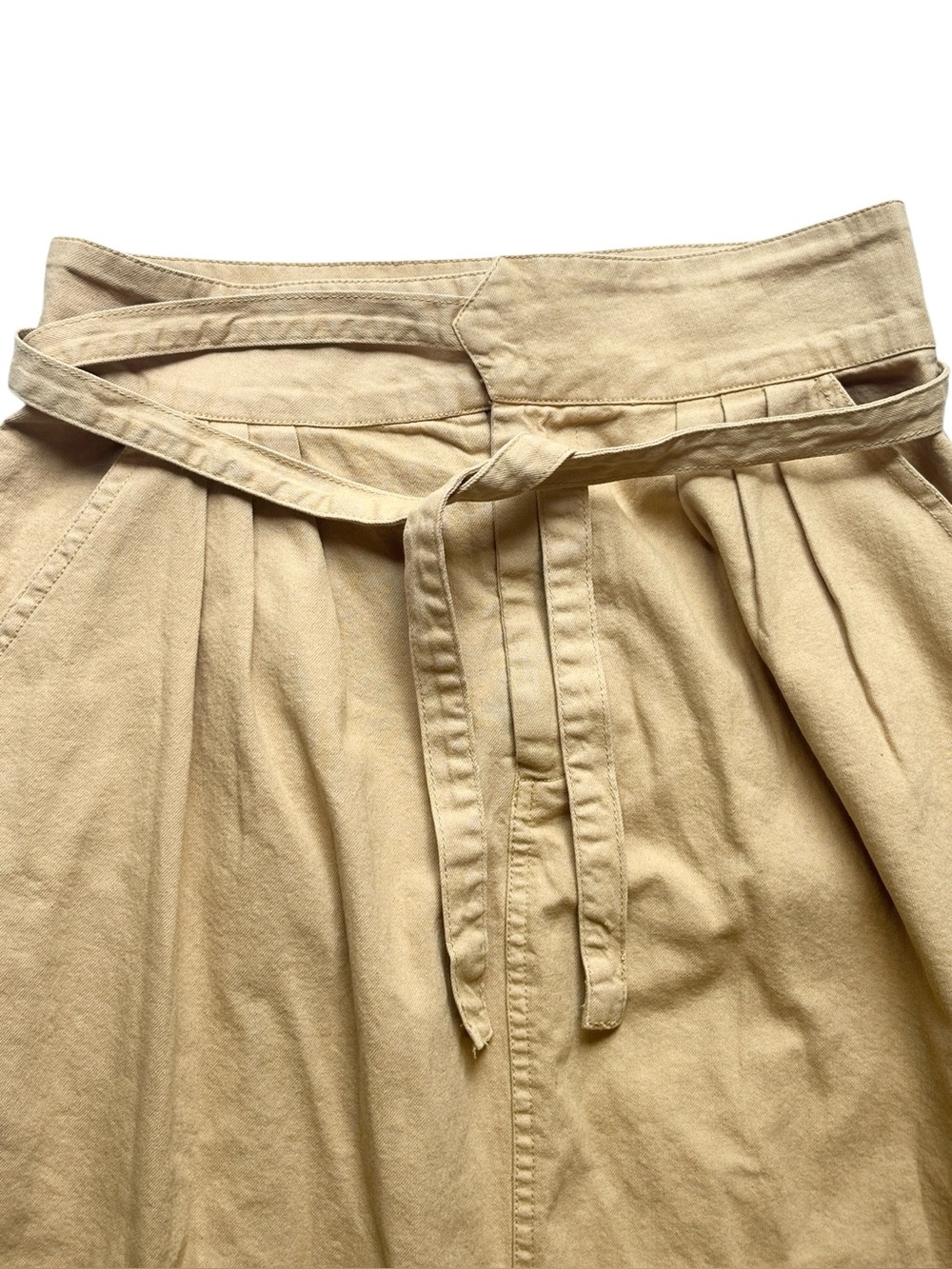 27" Waist Sea New York Therese Twill Cotton Tie Waist Pocket Midi A-li